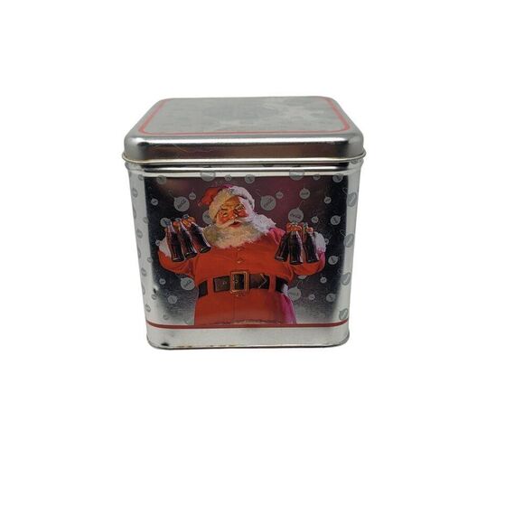 Vintage Coca-Cola Santa Clause Metal Tin Box Collectible Holiday Container 2001 - Picture 1 of 8